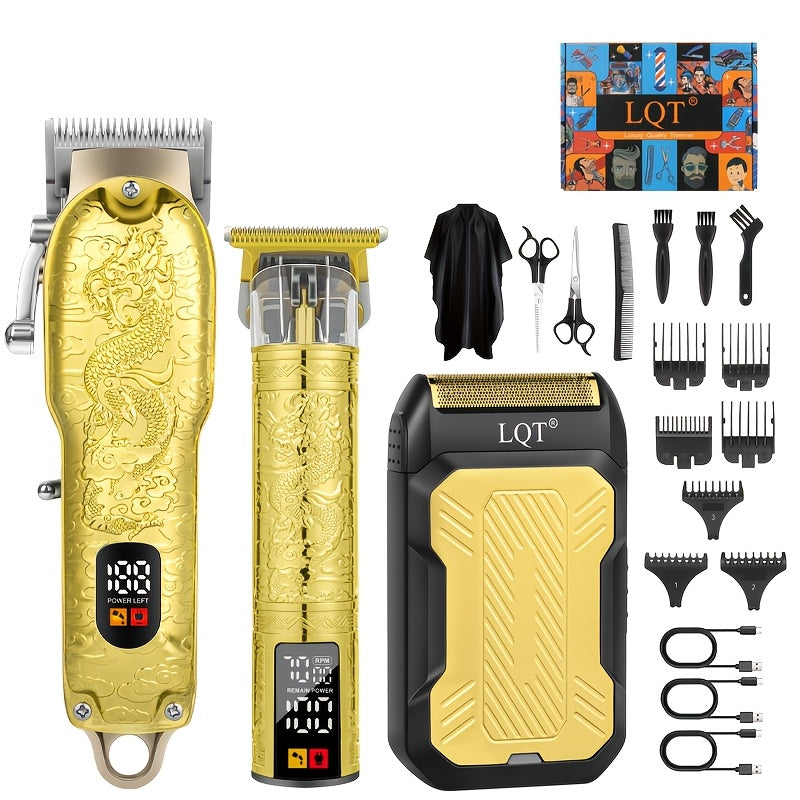 LQT 3pcs Men's Professional Hair Clipper