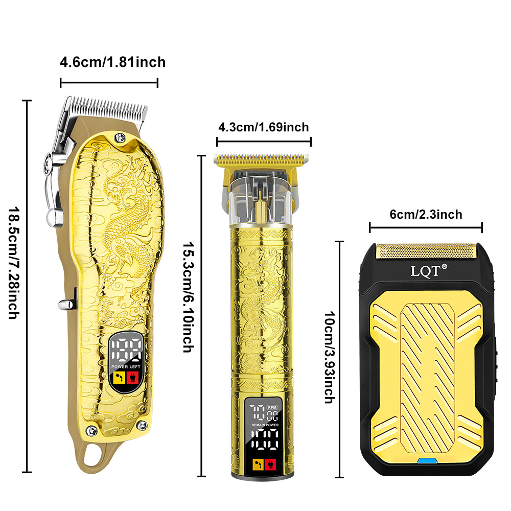 LQT Opulent Gilded Dragon-Embossed Digital Grooming Kit