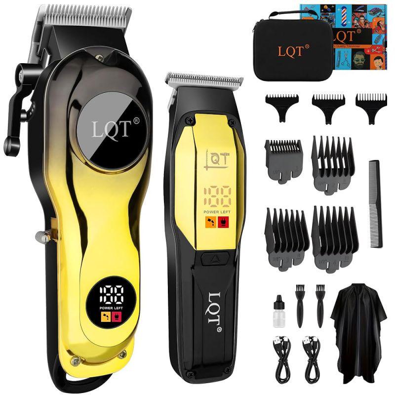 LQT Opulent Black-Gold Contrast Dual-Digital Clipper Grooming Kit
