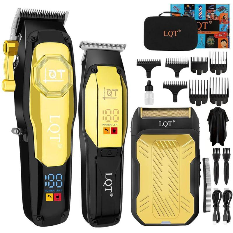 LQT Opulent Black-Gold Modern Geometric Grooming Kit