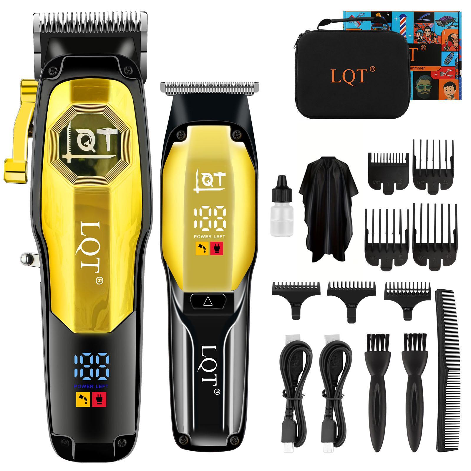 LQT Opulent Black-Gold Texture Digital-Equipped Grooming Collection