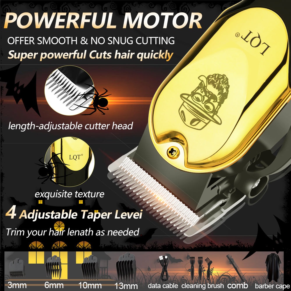 LQT Opulent Gilded Retro Bearded-Gentleman Embossed Grooming Kit