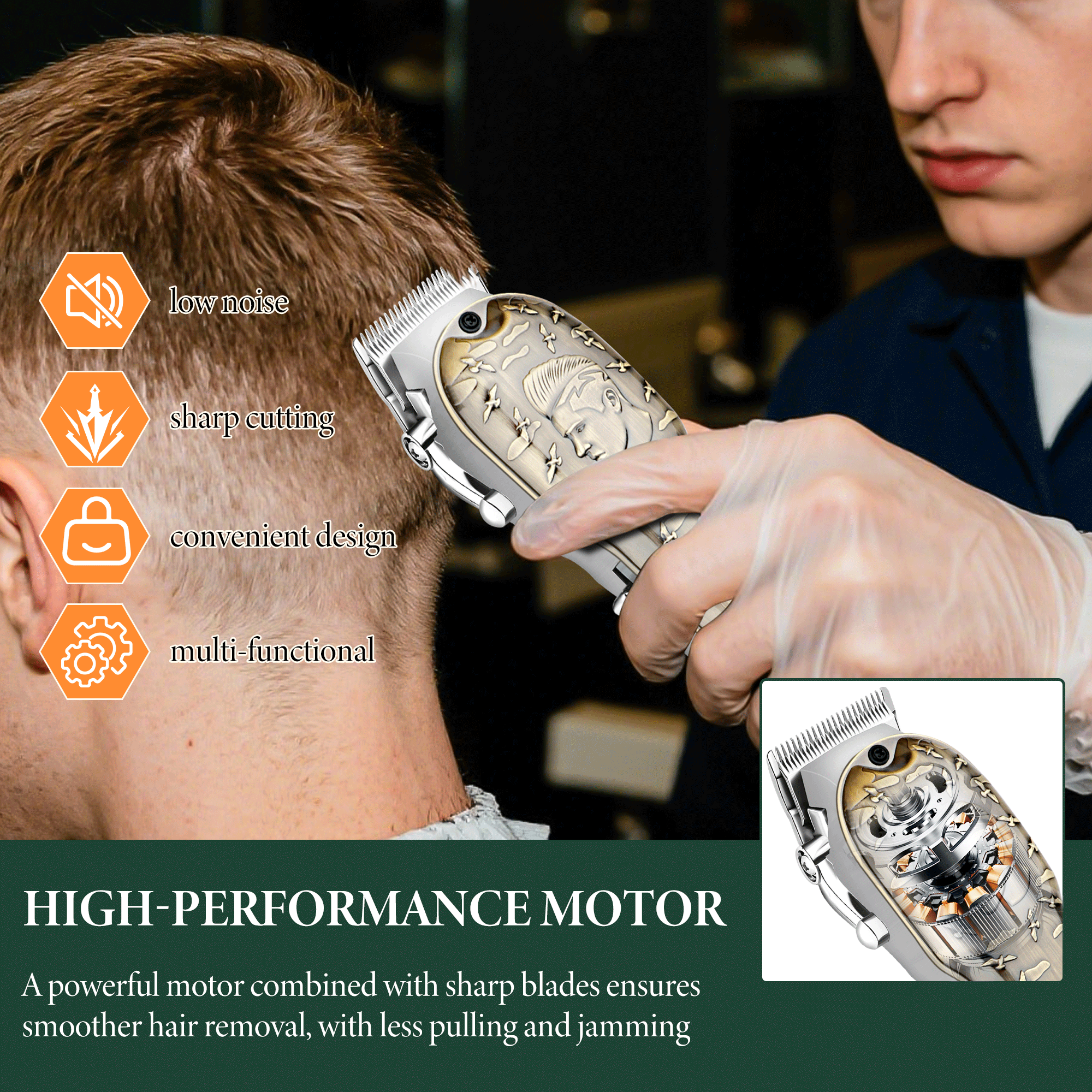 LQT Opulent Vintage-Bronze Stylist-Emblem Full-Tool Grooming Kit