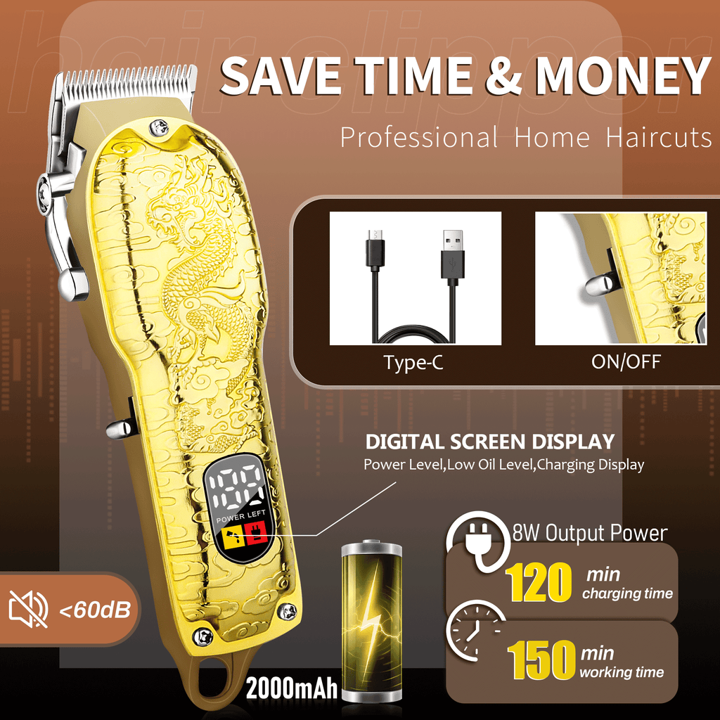 LQT Opulent Dragon-Embossed Full-Equipped Barber 2in1 Kit