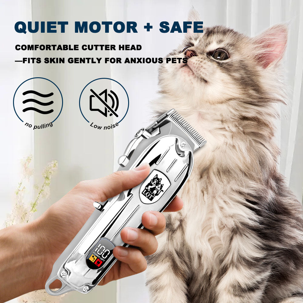 LQT Opulent All-silver Pet-Emblem Full-Tool Pet Grooming Kit