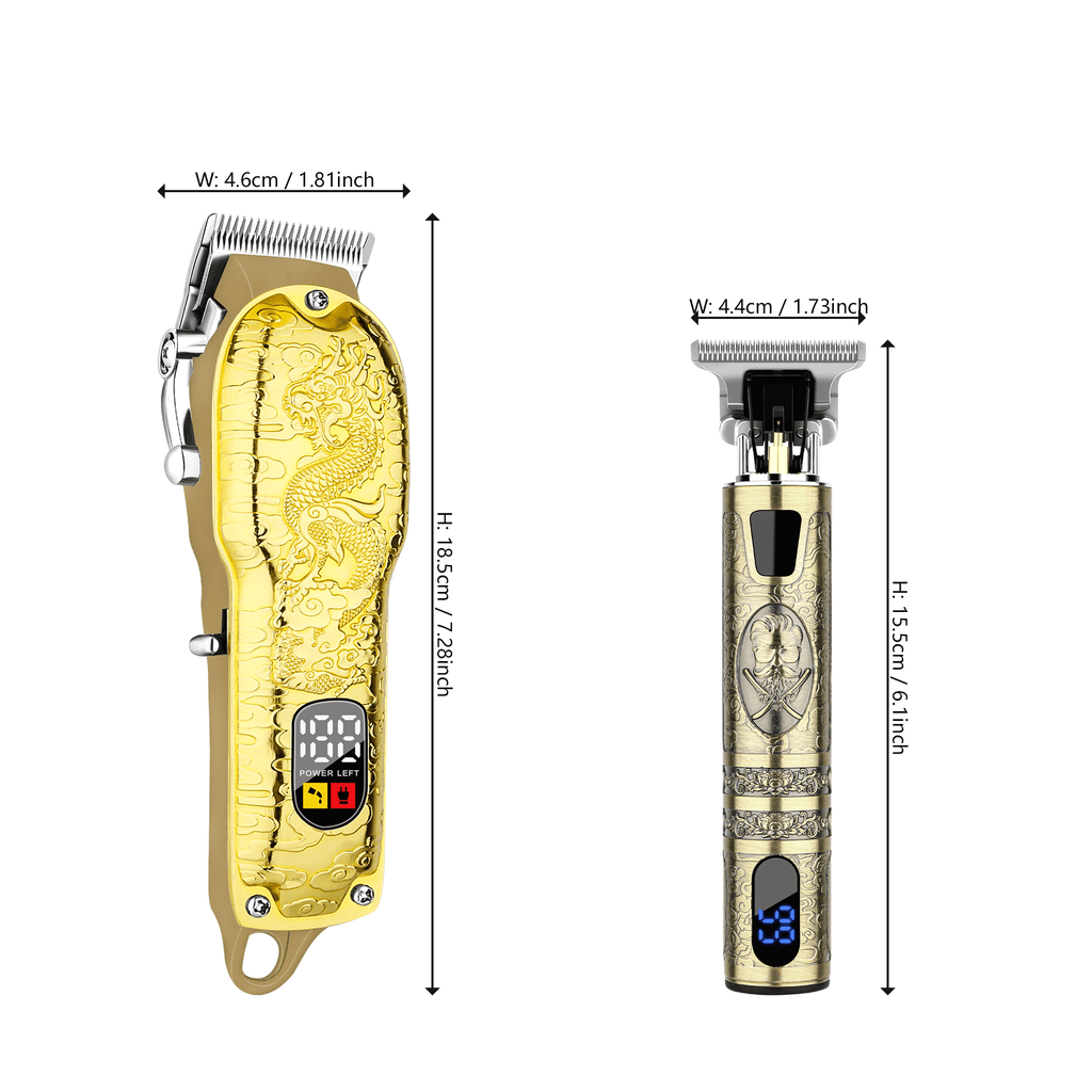 LQT Opulent Dragon-Embossed Full-Equipped Barber 2in1 Kit