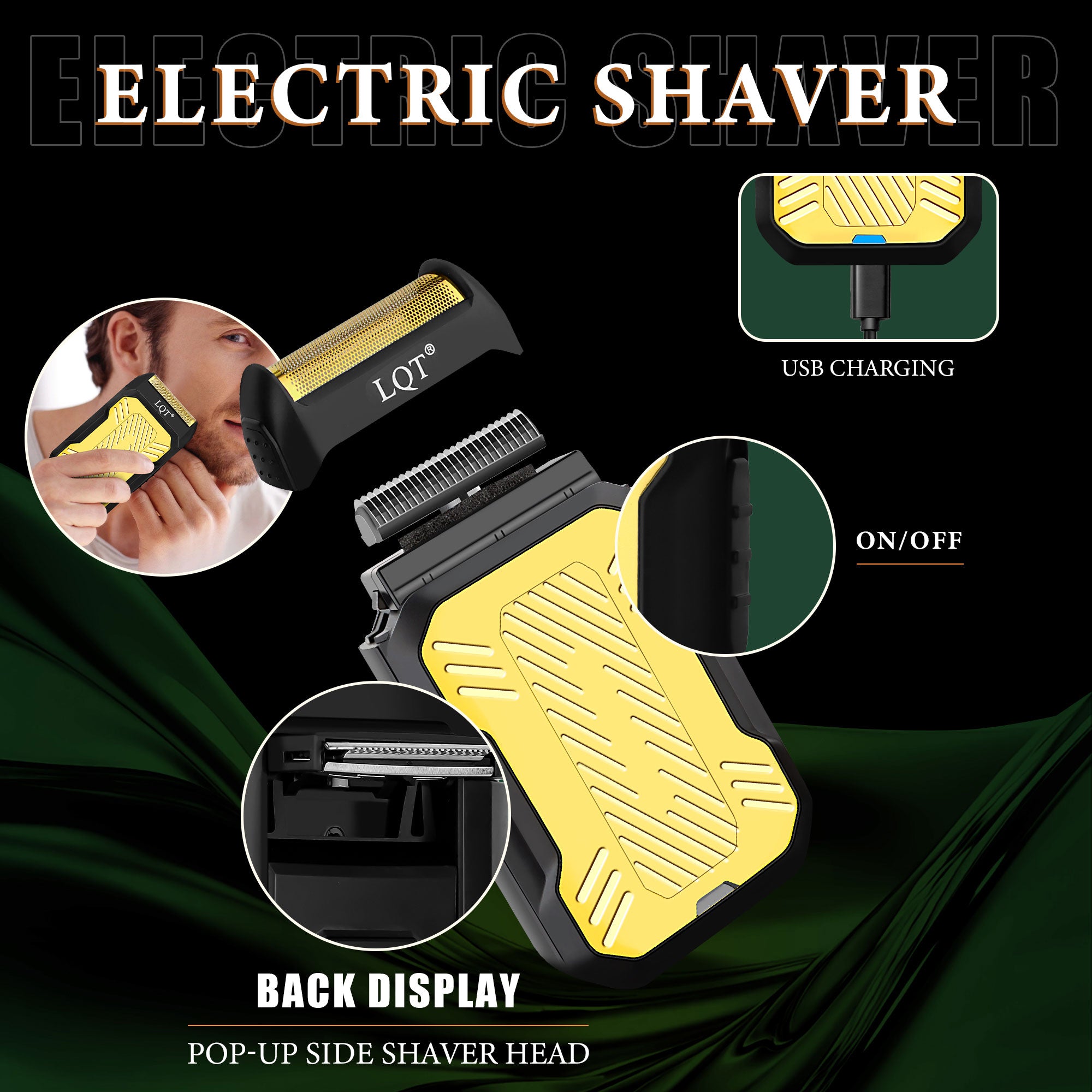 LQT Opulent Black-Gold Modern Geometric Grooming Kit