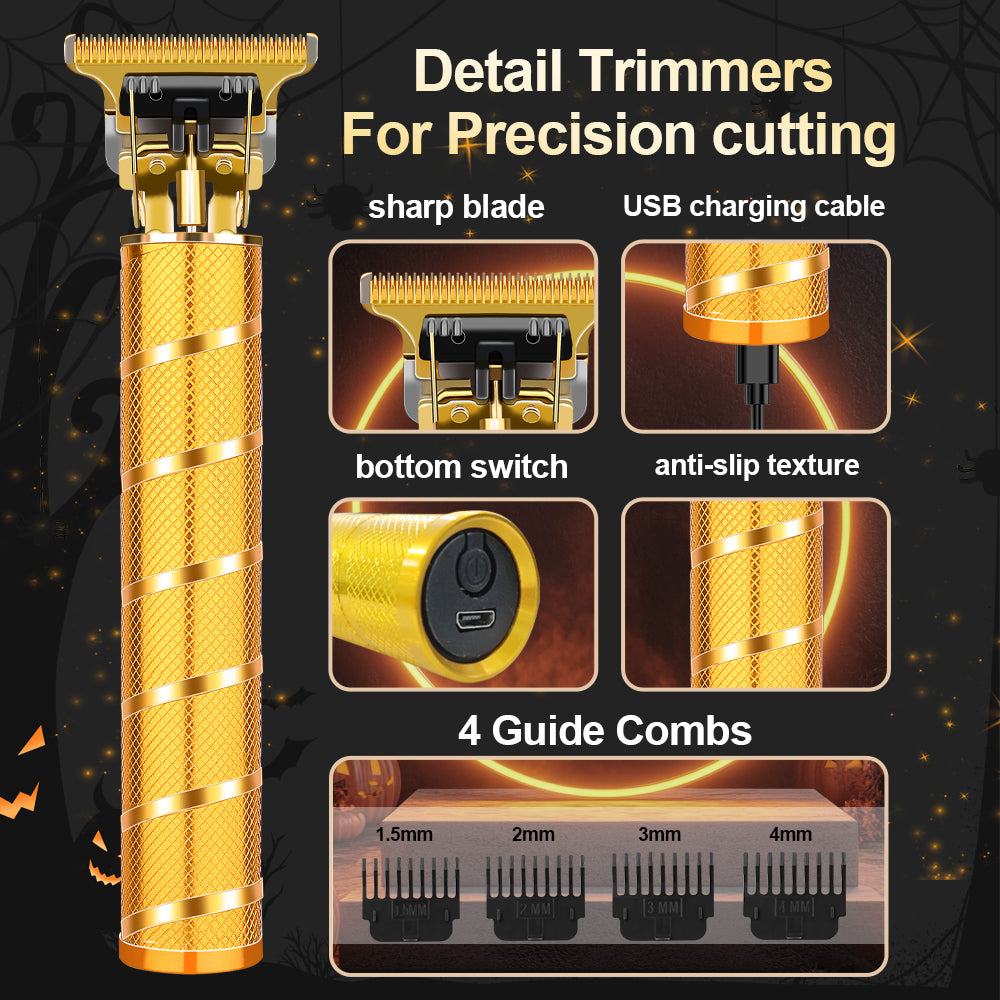 LQT Opulent Gilded Retro Bearded-Gentleman Embossed Grooming Kit