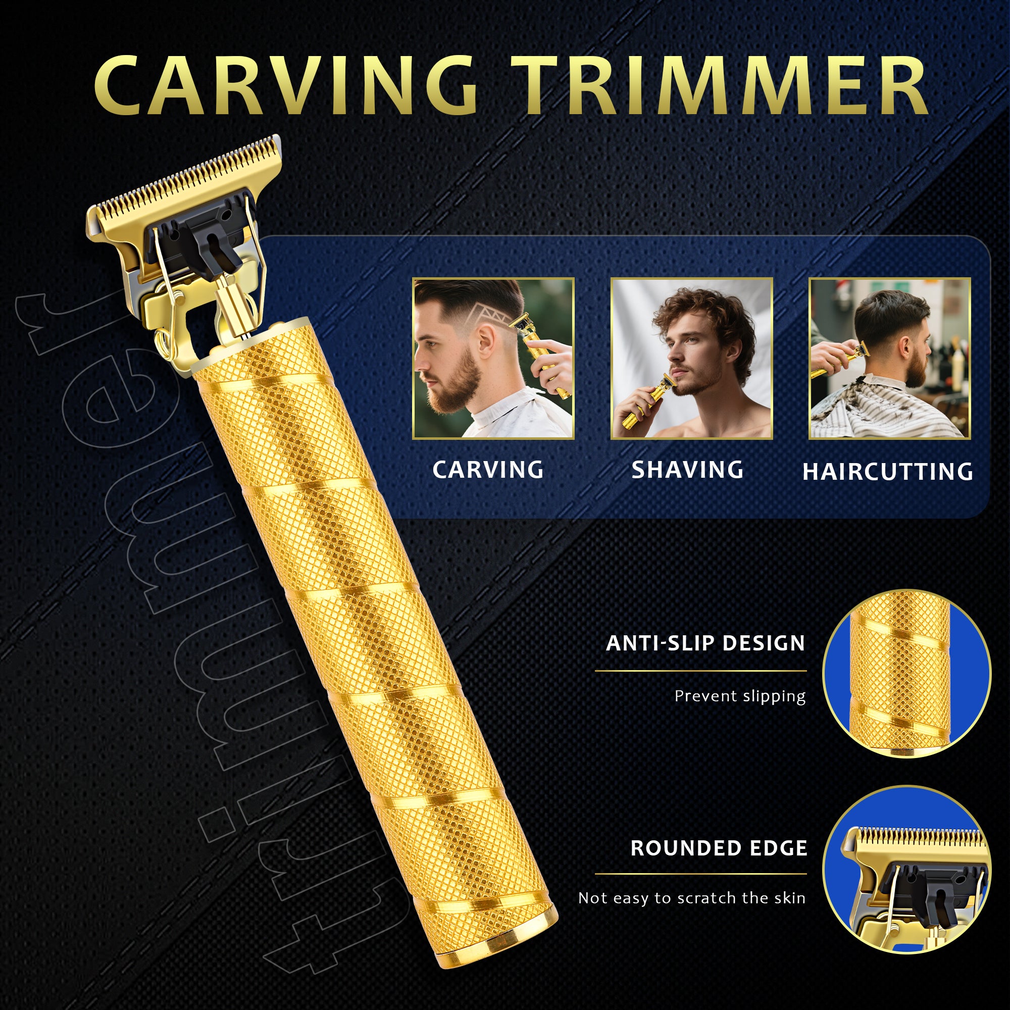 HIENA Opulent Gilded Ribbed-Body Professional Grooming Kit