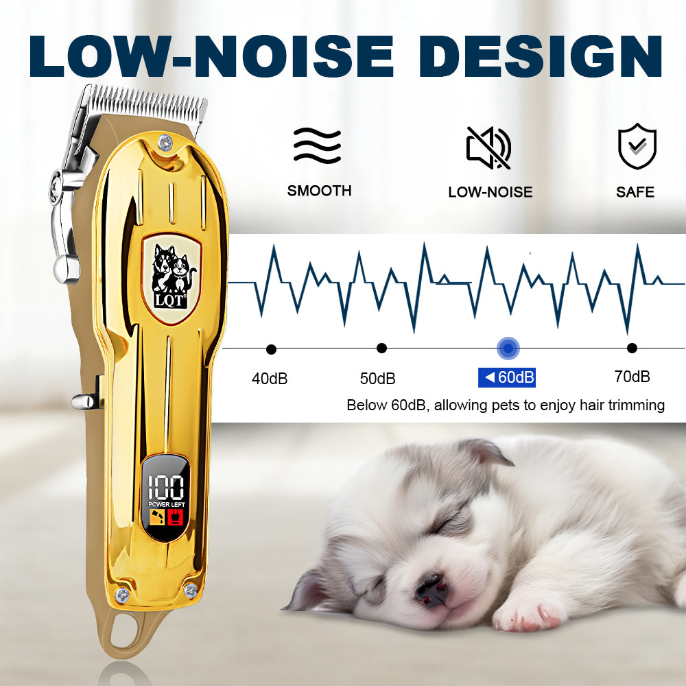 LQT Opulent All-Gold Pet-Emblem Full-Tool Pet Grooming Kit
