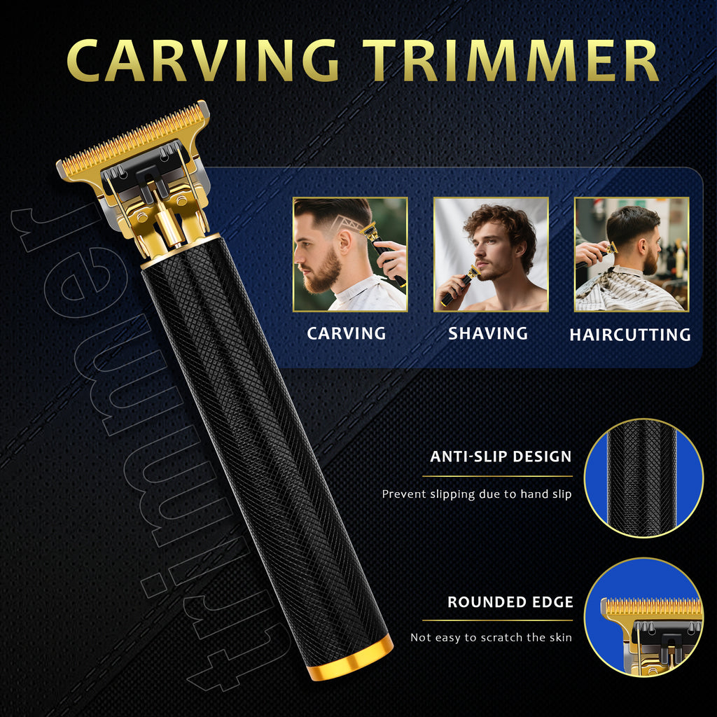 LQT Opulent Silver Textured Professional Men's Grooming Kit