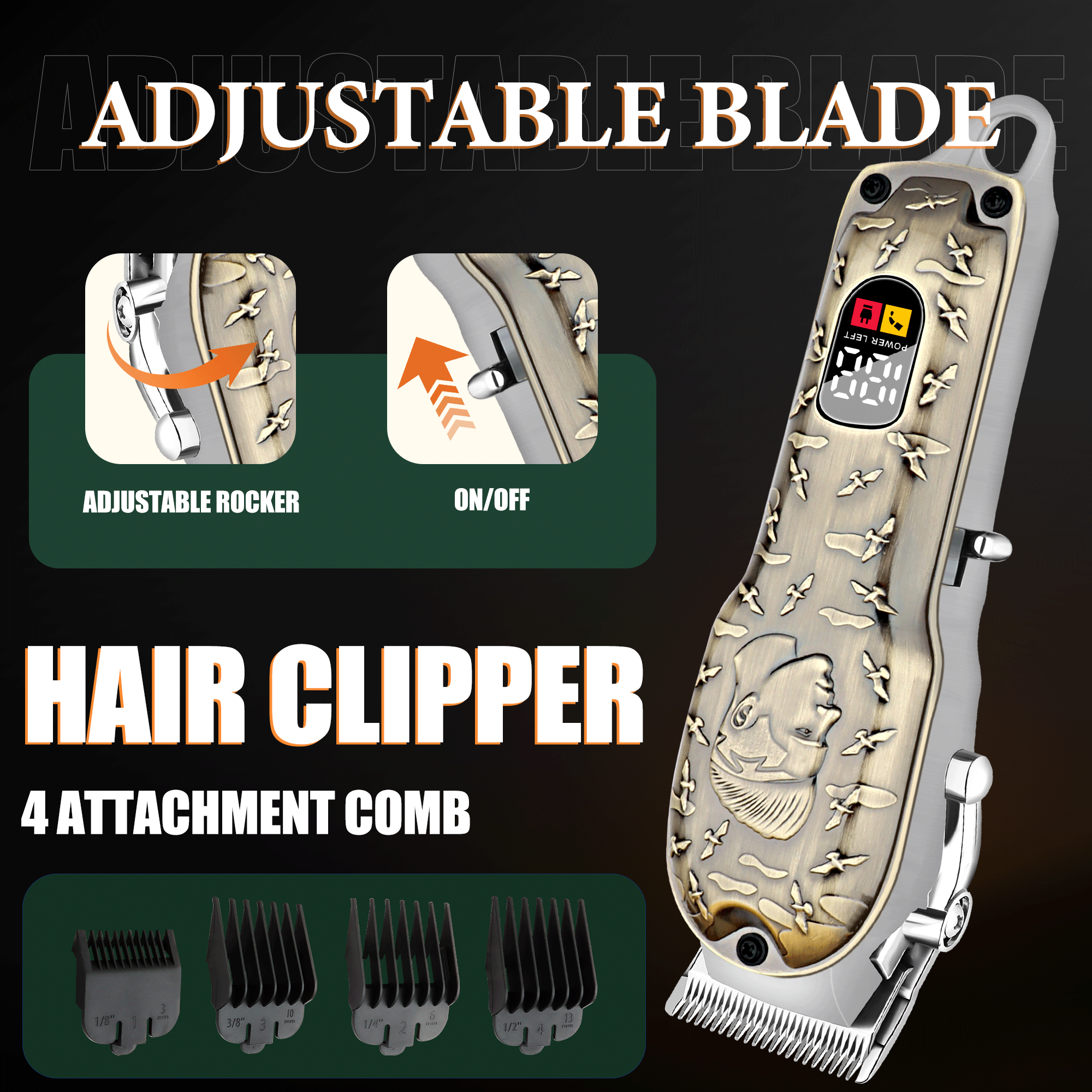 LQT Opulent Vintage-Bronze Stylist-Emblem Full-Tool Grooming Kit