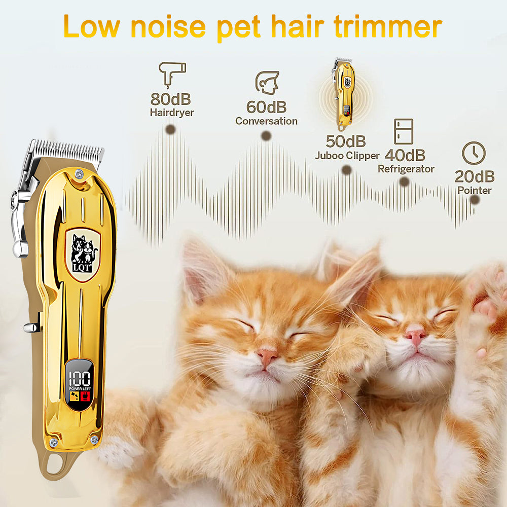 LQT Opulent Gilded Pet-Emblem Pet Grooming Clipper Kit