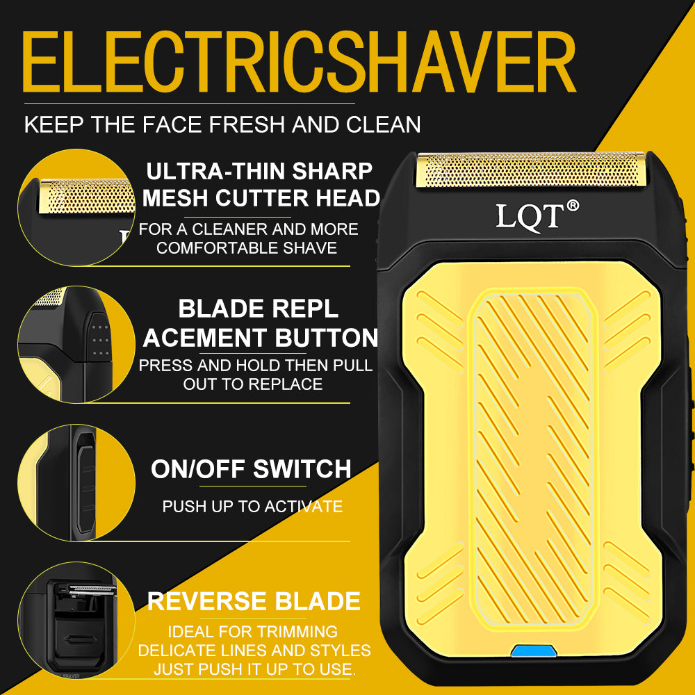 LQT Luxury Gold-Plated Dragon Design Men's Grooming Set