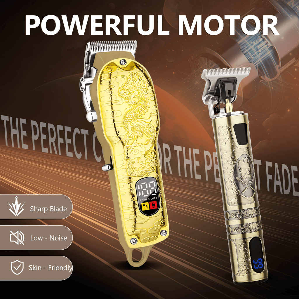 LQT Opulent Dragon-Embossed Full-Equipped Barber 2in1 Kit