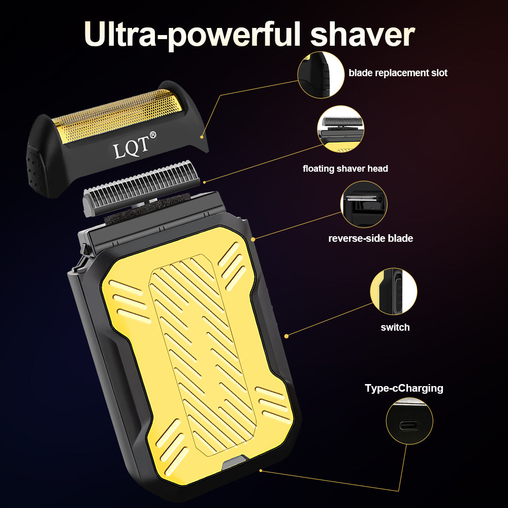 LQT Opulent Black-Gold Contrast Gilded-Unit Complete Grooming Kit