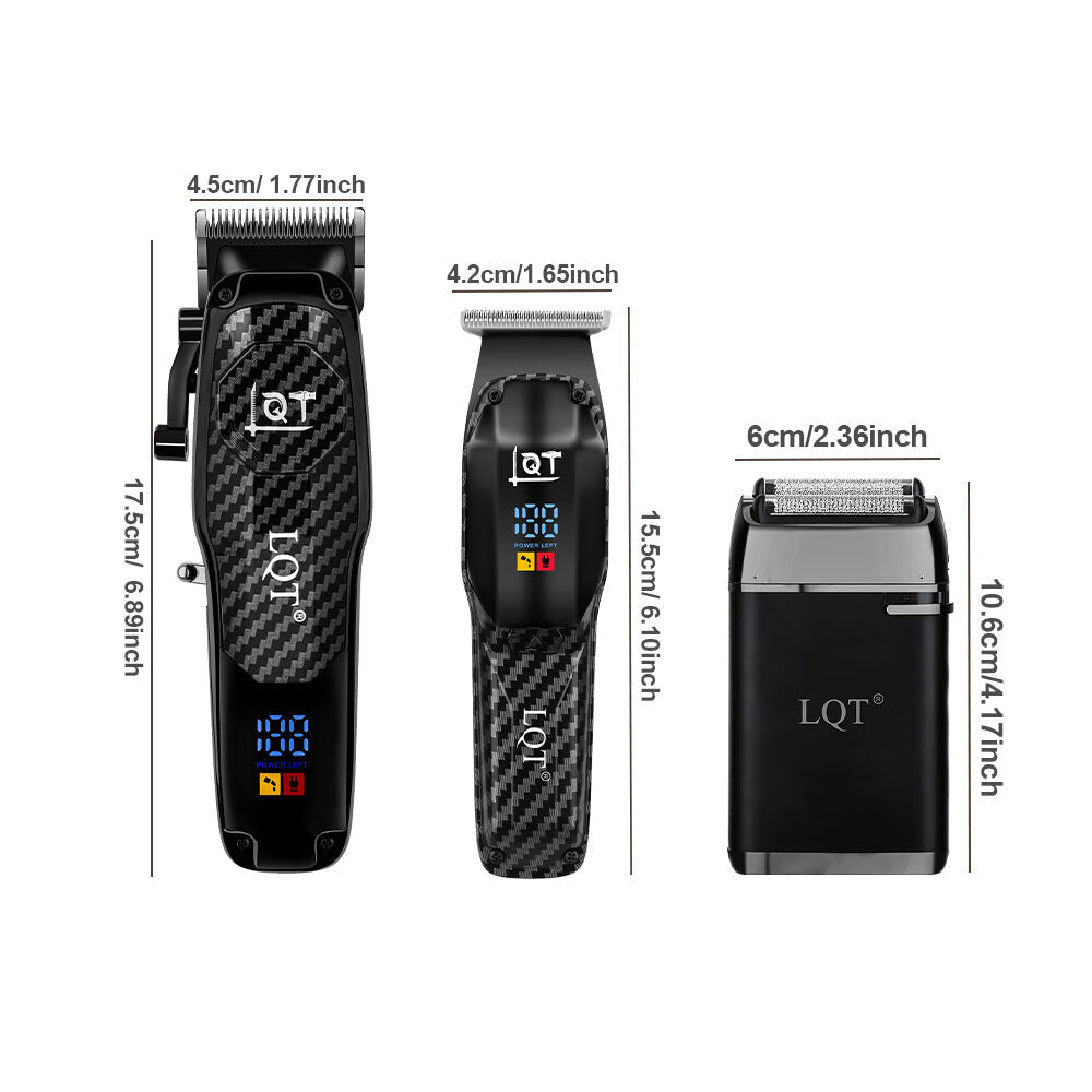 LQT Opulent Premium Carbon-Fiber Texture Grooming Kit
