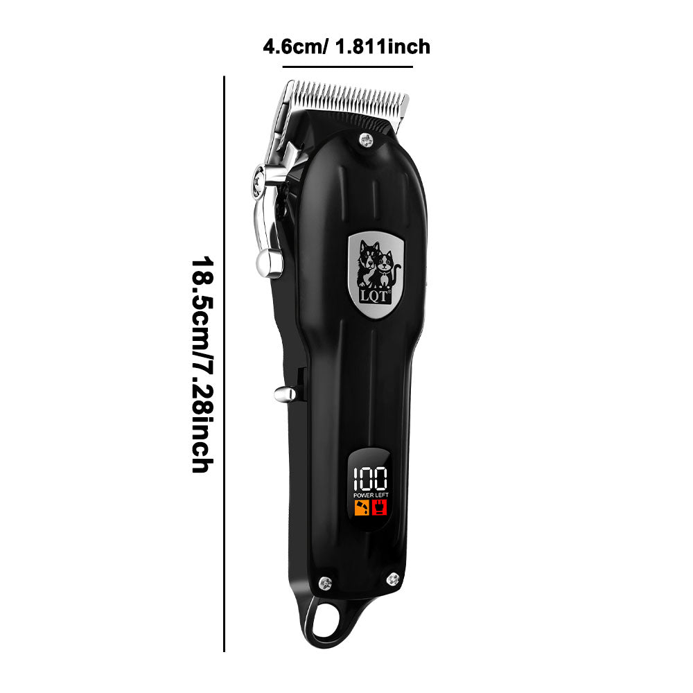 LQT Opulent All-Black Pet-Emblem Full-Tool Pet Grooming Kit