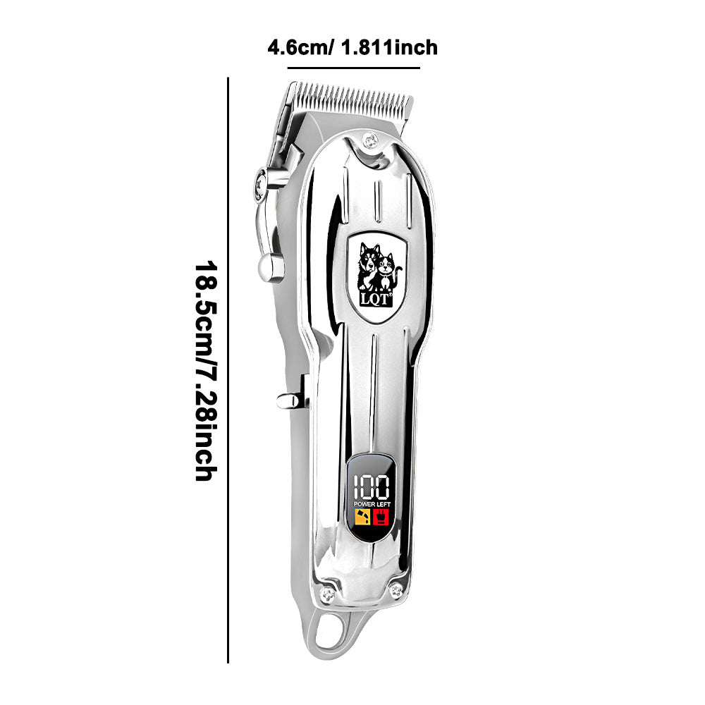 LQT Opulent All-silver Pet-Emblem Full-Tool Pet Grooming Kit
