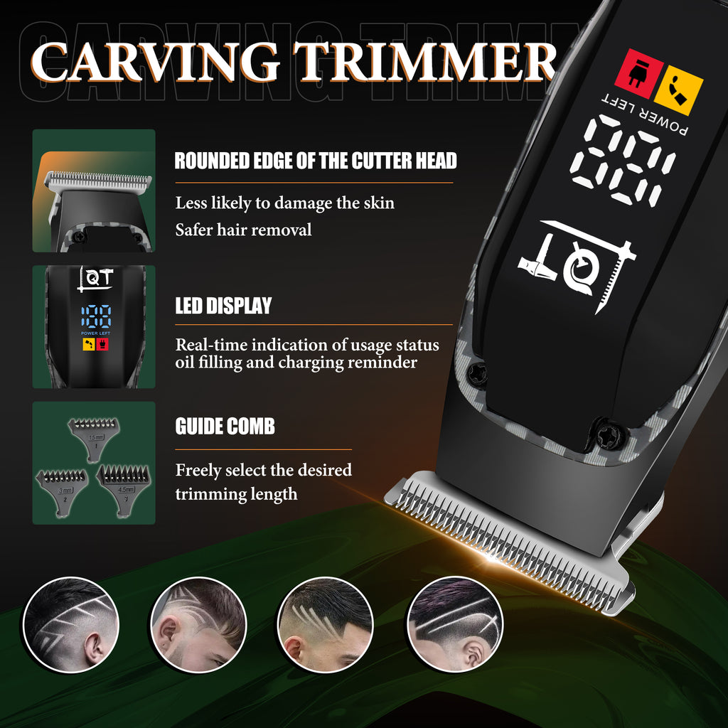 LQT Opulent Premium Carbon-Fiber Texture Grooming Kit