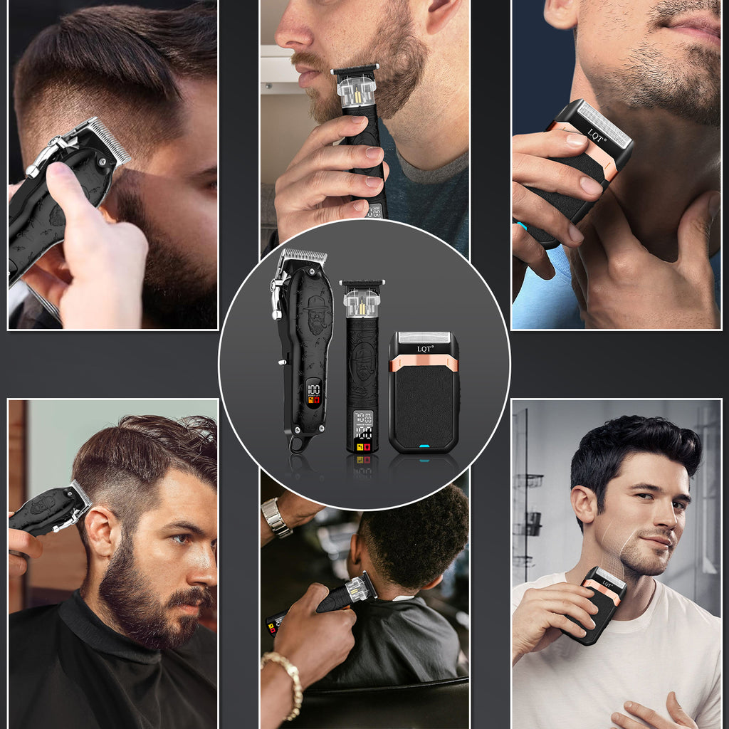 LQT Luxury Black Pipe Men's Grooming Set