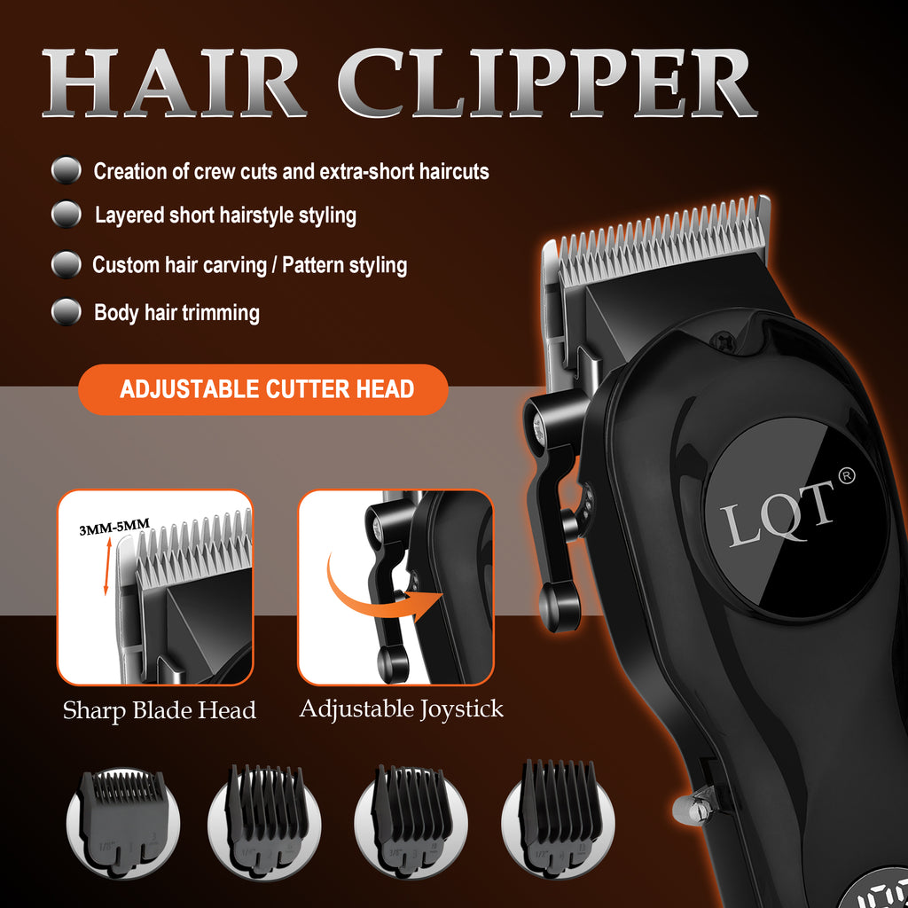 LQT Opulent Matte Black Hidden-Embossed Gentleman Grooming Kit