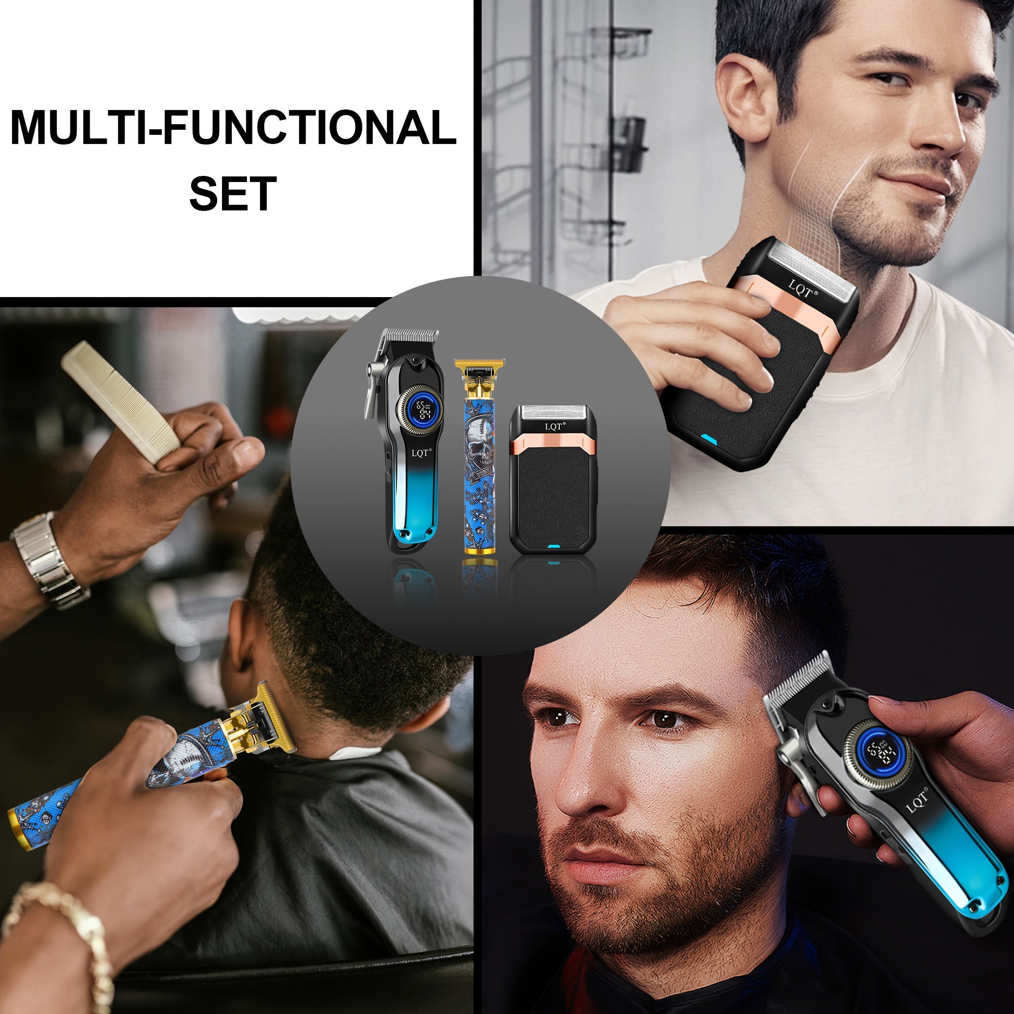 LQT 3pcs Electric Hair Clipper Set