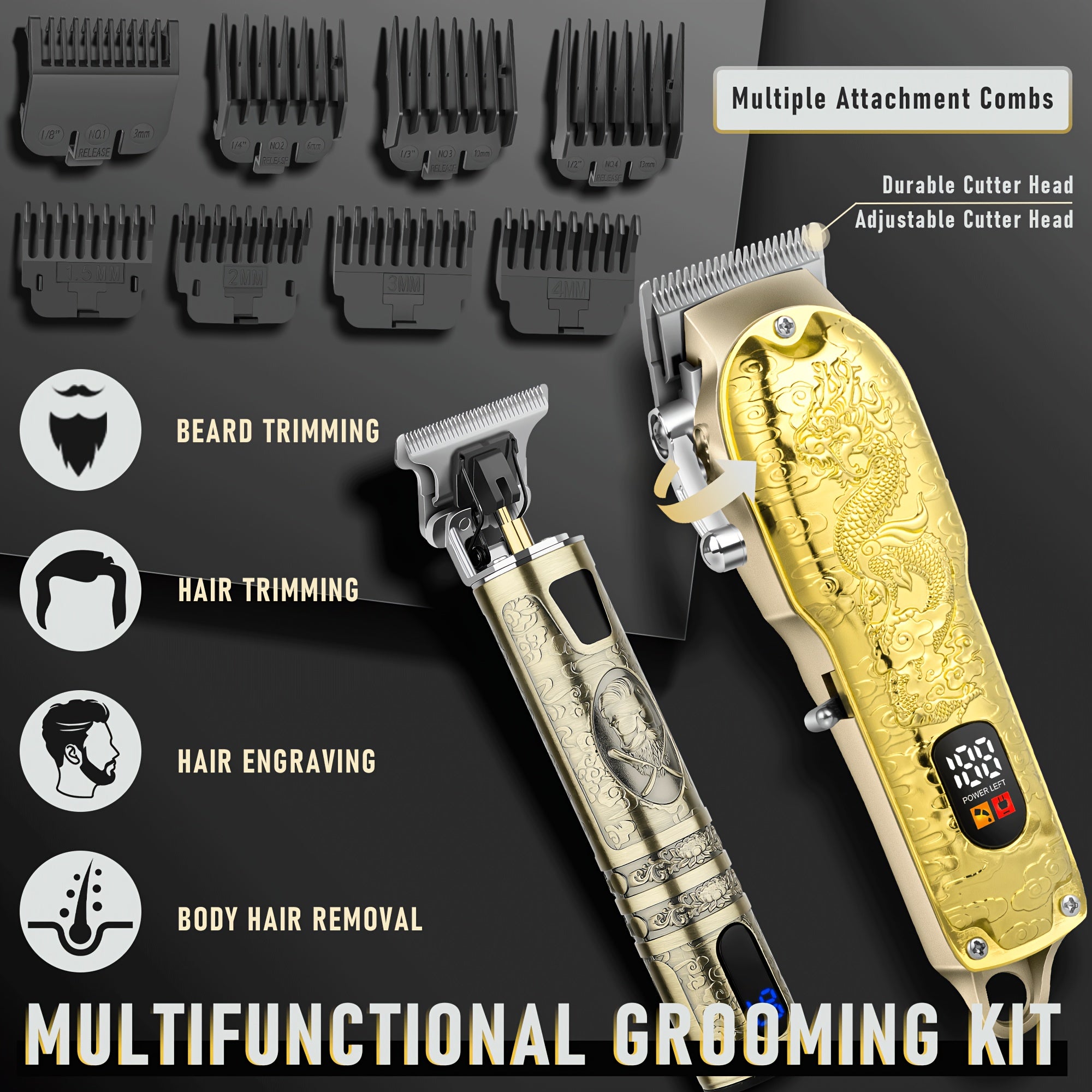 LQT 2pcs 3pcs-Men's Electric Hair Clipper Set