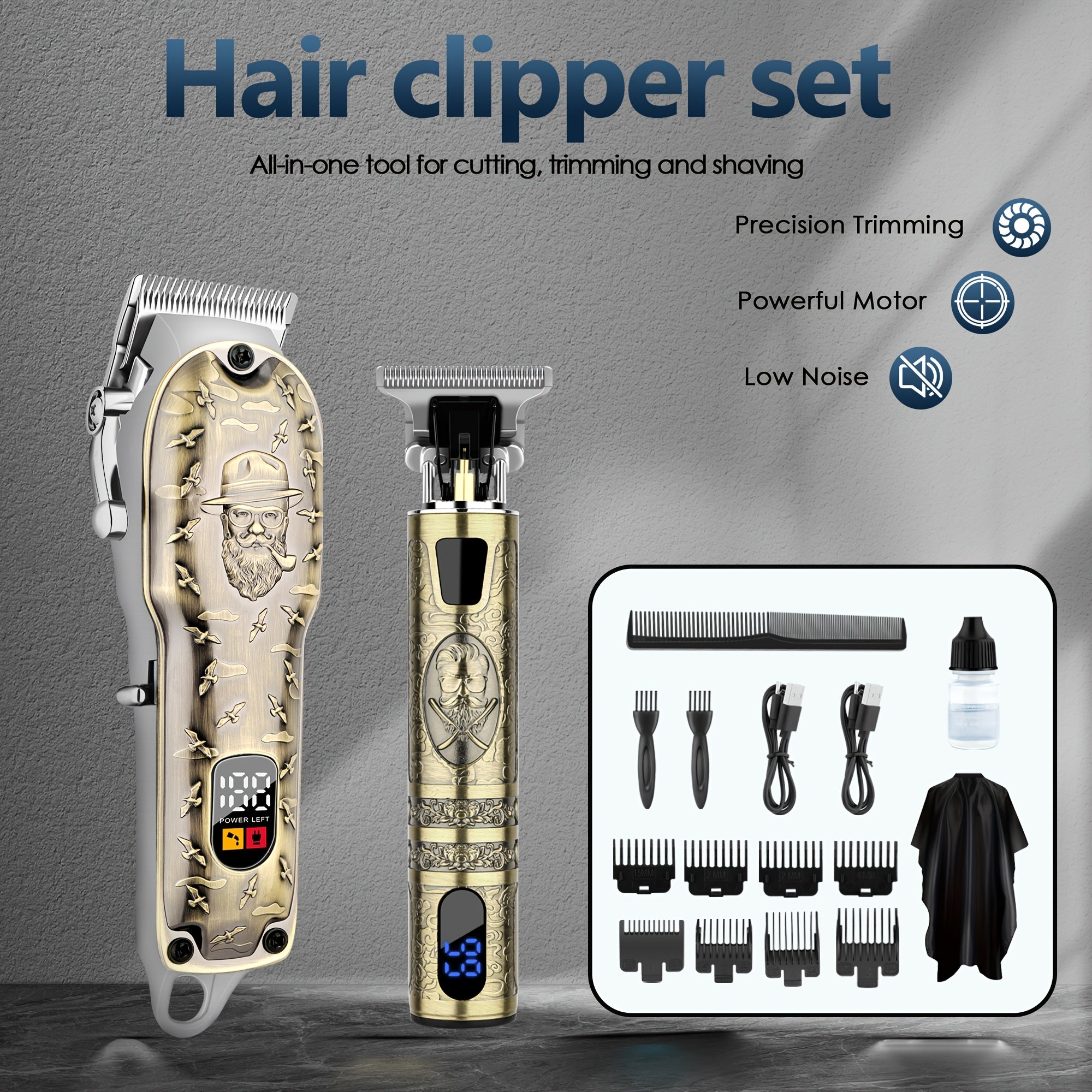 LQT 2pcs/3pcs Men'S Electric Hair Clipper