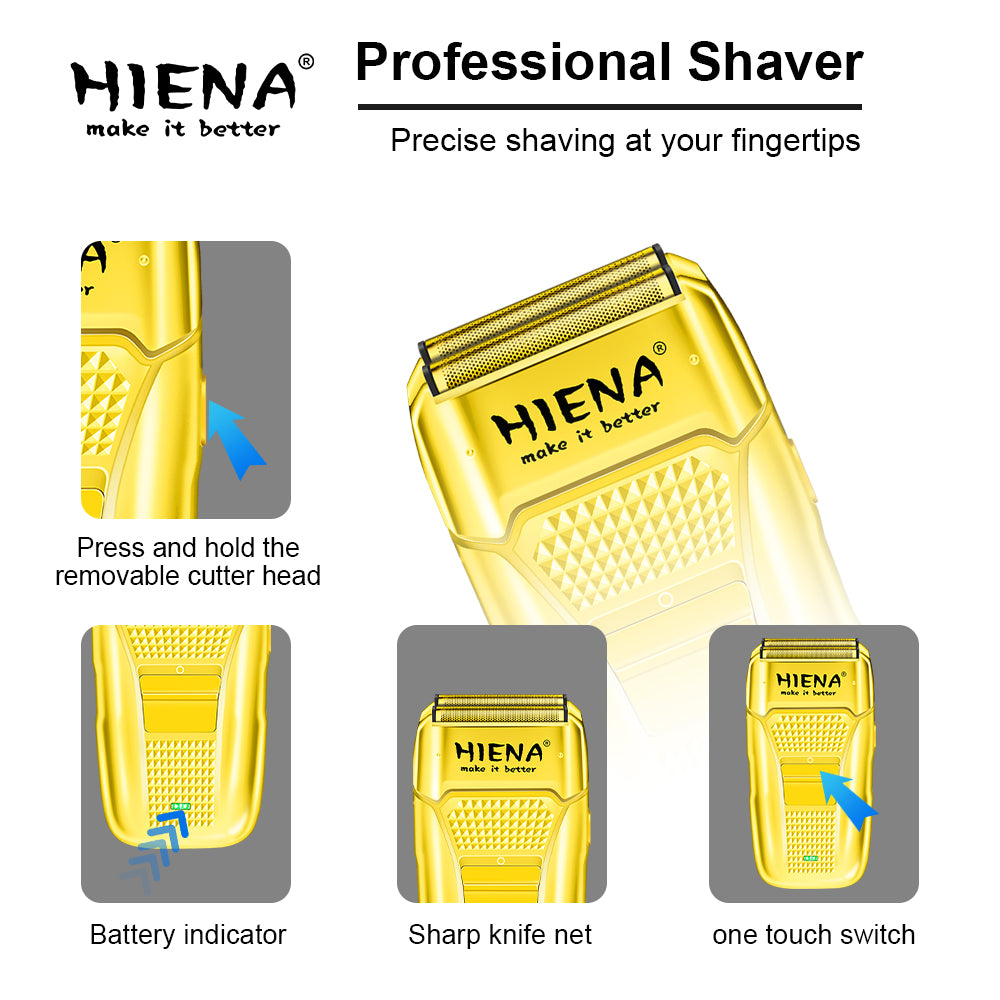 HIENA Opulent Gilded Dragon-Embossed Professional Hair Grooming Kit