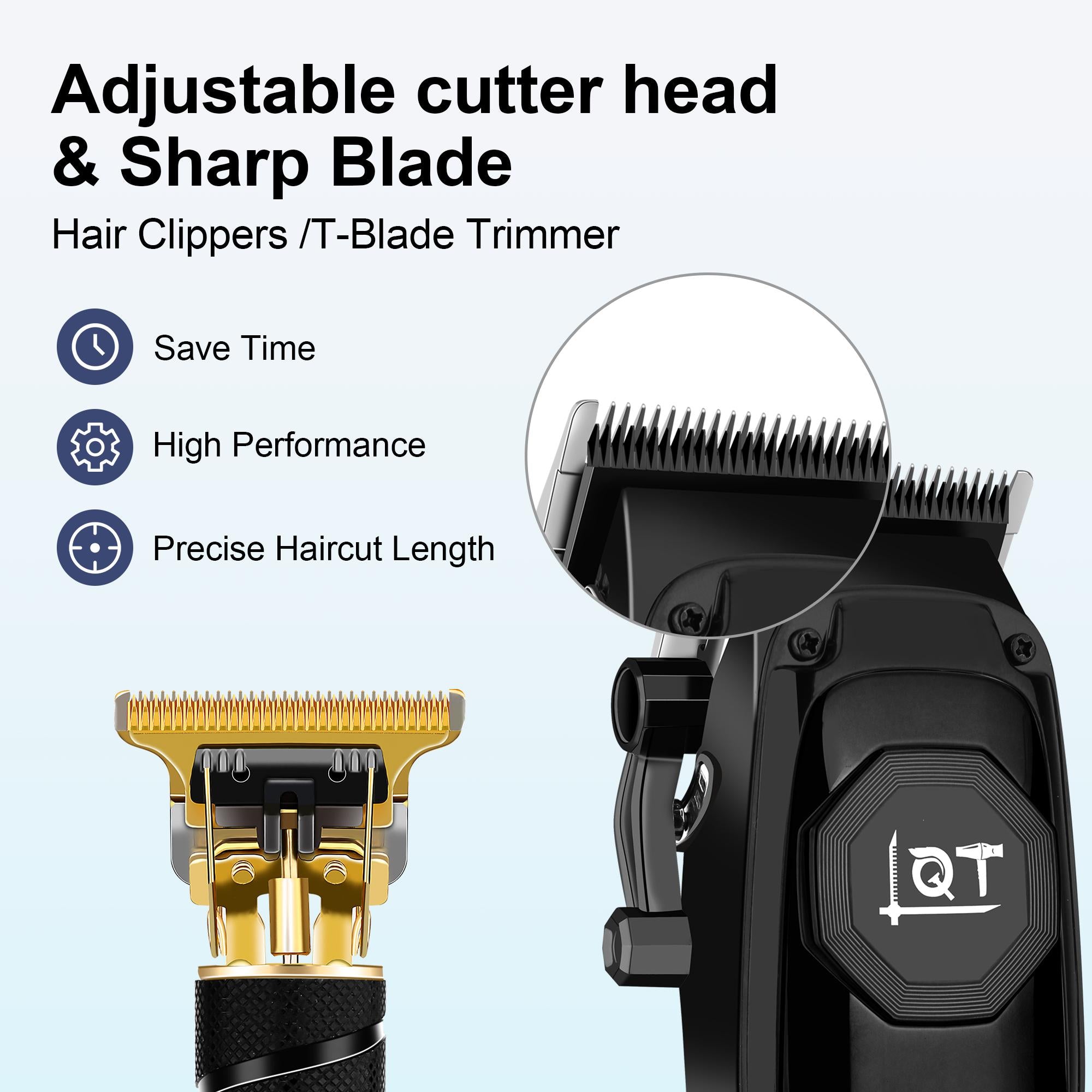 LQT Opulent Black Emblem Textured Professional Grooming Kit