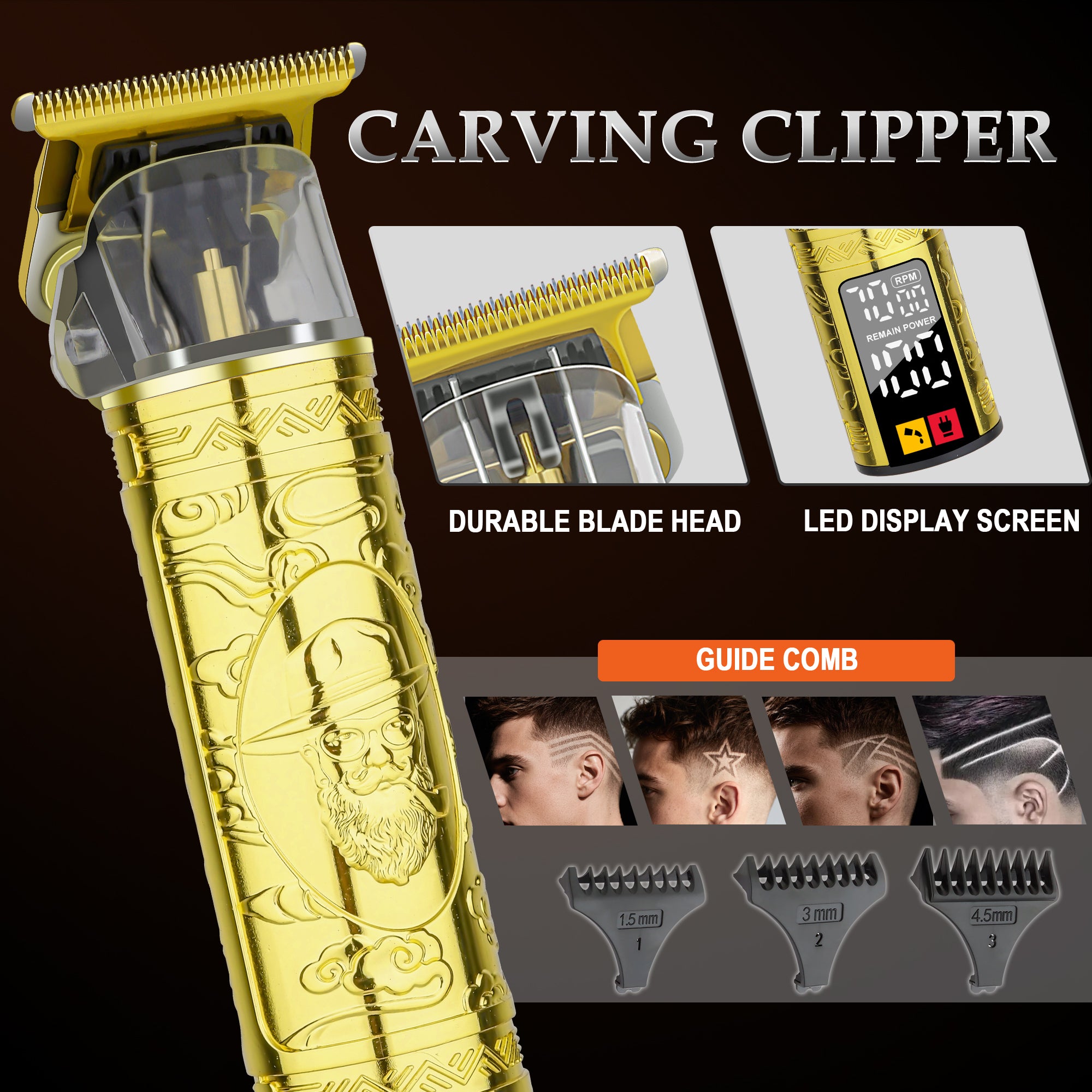 LQT Opulent Full-Gilded All-Body Gentleman-Embossed Luxury Grooming Kit