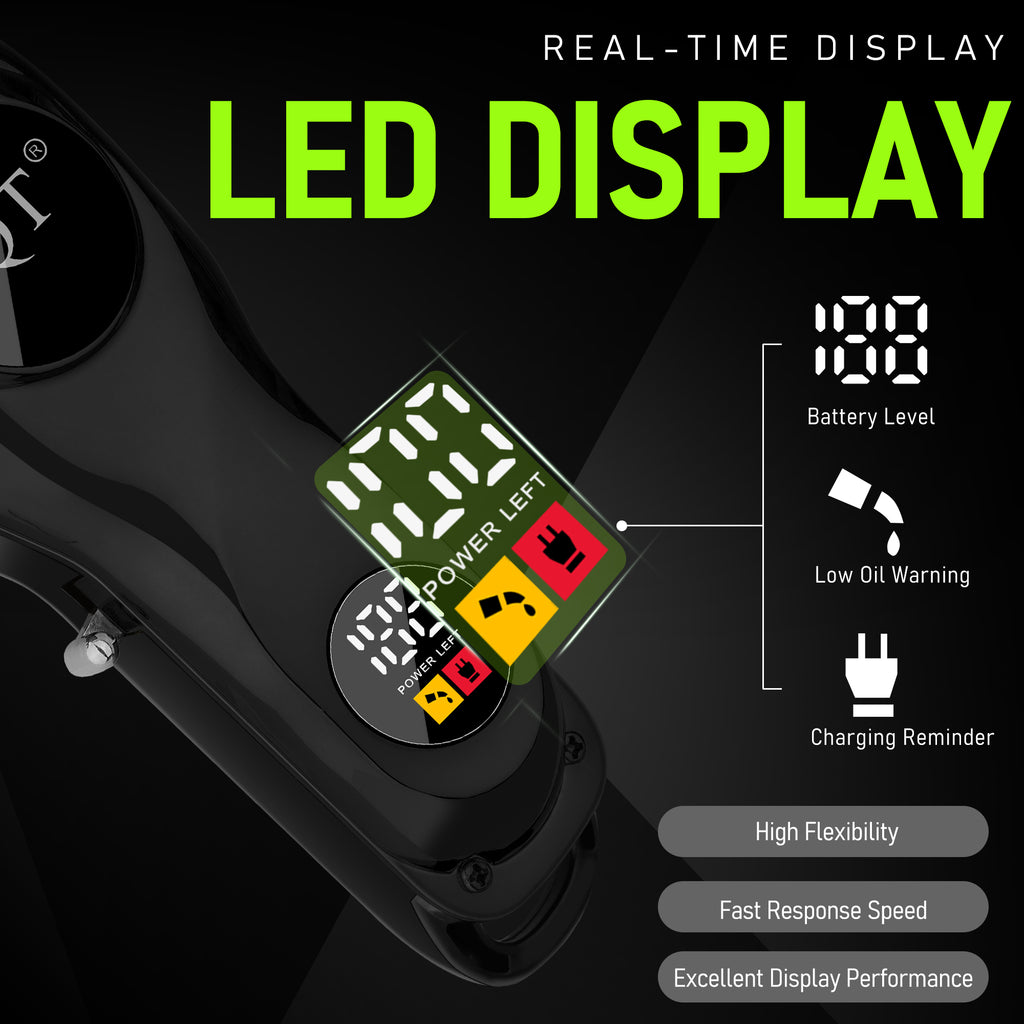 LQT Opulent Black-Textured Gold-Edge Dual-Unit Professional Grooming Set