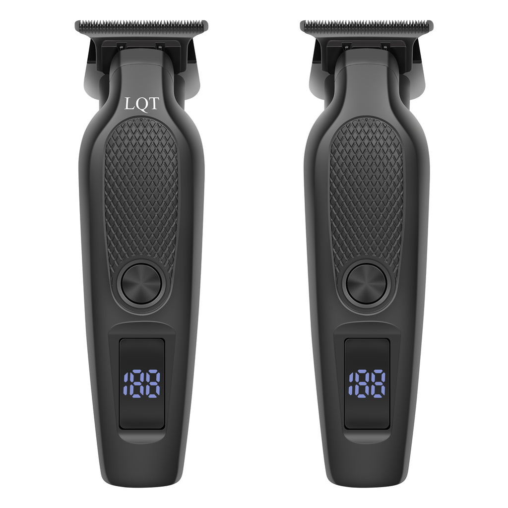 Matte Black Diamond Pattern Digital Hair Clipper