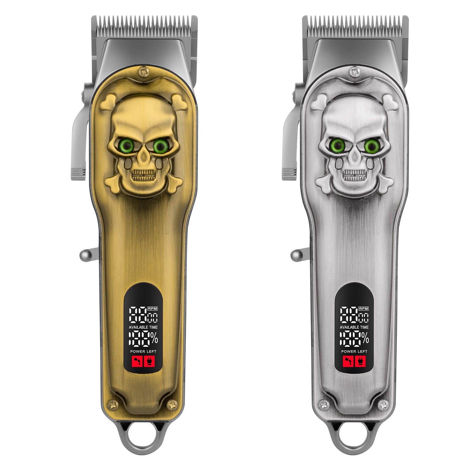Skull-shaped Digital Display Hair Clipper