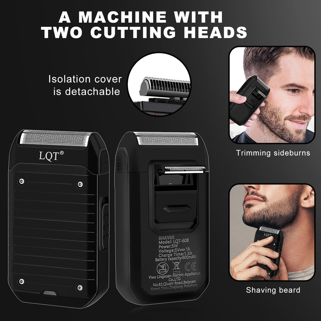 LQT Opulent Black-Gold Gradient Textured Men's Grooming Kit