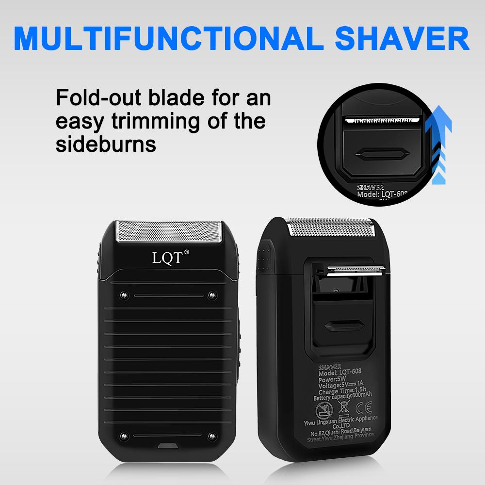 LQT Opulent Black Emblem Textured Professional Grooming Kit