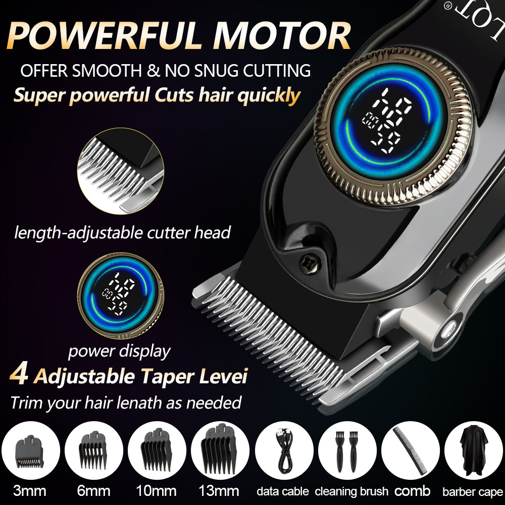 LQT Opulent Black-Gold Contrast Gilded-Unit Complete Grooming Kit