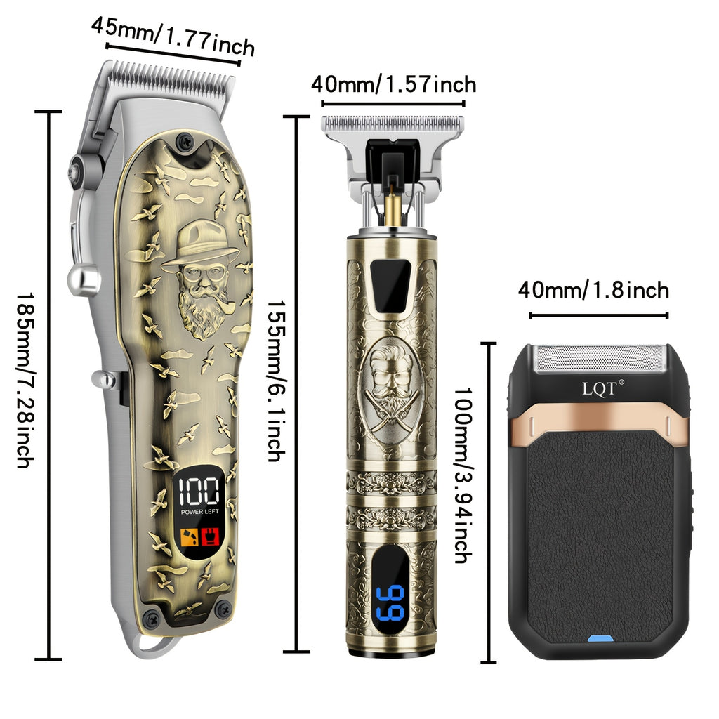 LQT 2pcs/3pcs Men'S Electric Hair Clipper