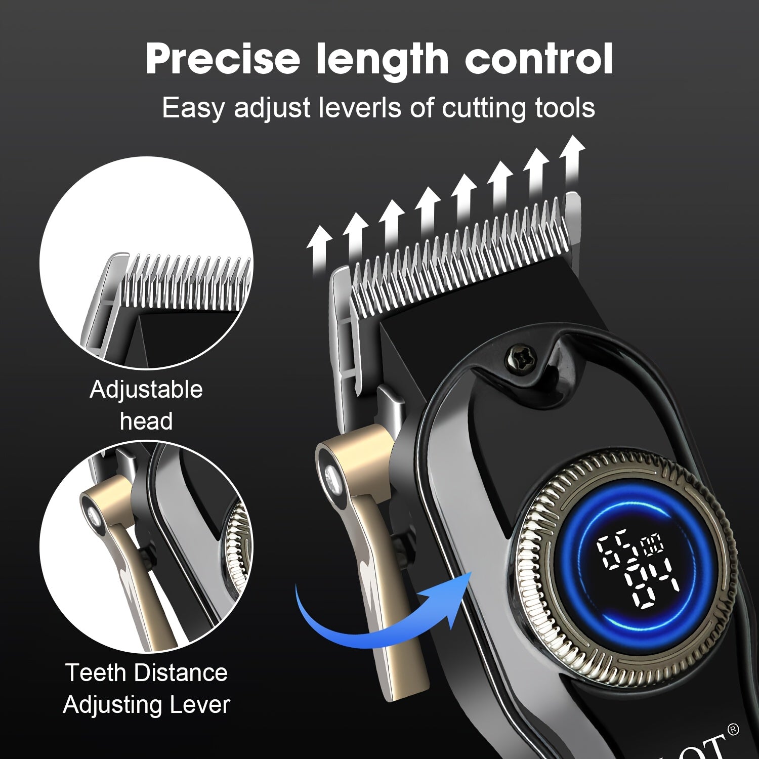 LQT 1/2/3pcs Blue Hair Clipper