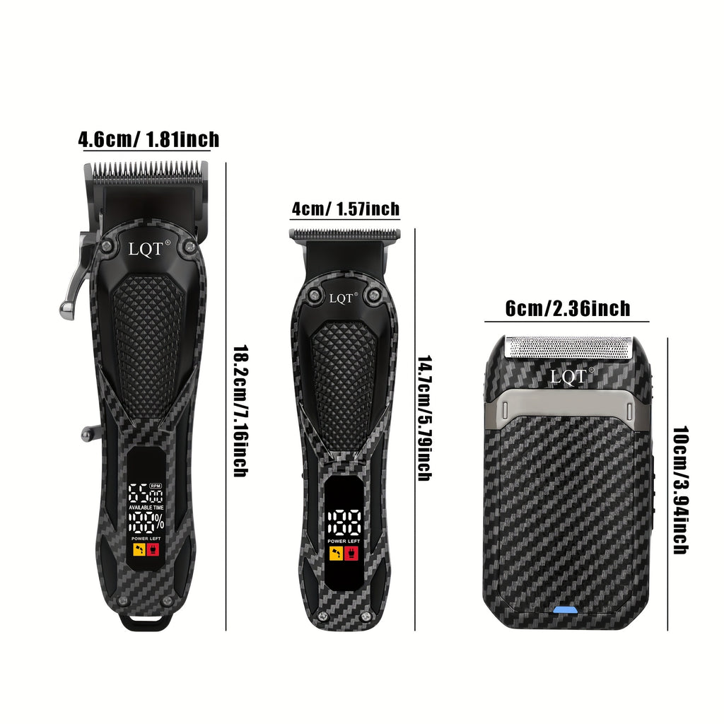 LQT Men'S Professional Electric Haircut Clippers | LED Digital Display