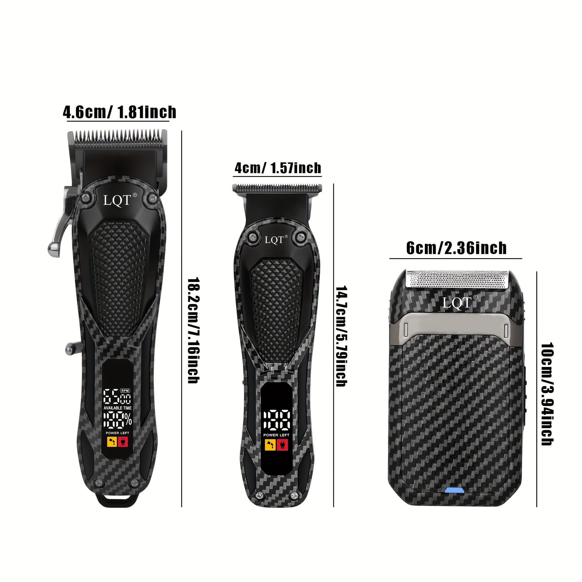 LQT Men'S Professional Electric Haircut Clippers | LED Digital Display