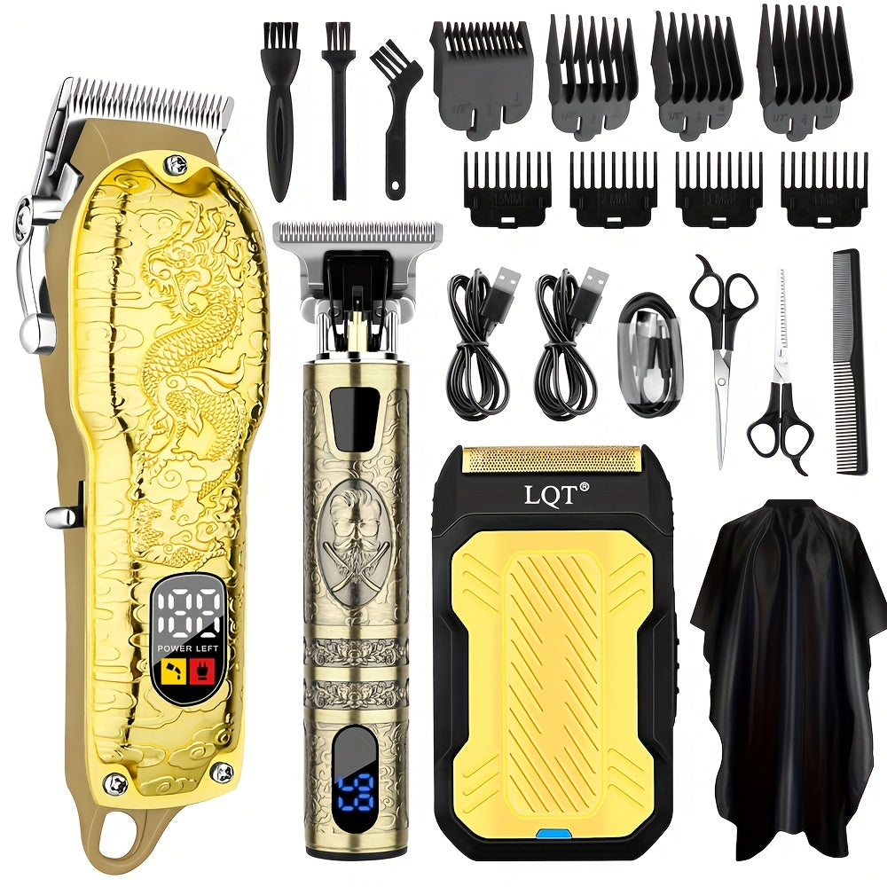 LQT 2pcs 3pcs-Men's Electric Hair Clipper Set