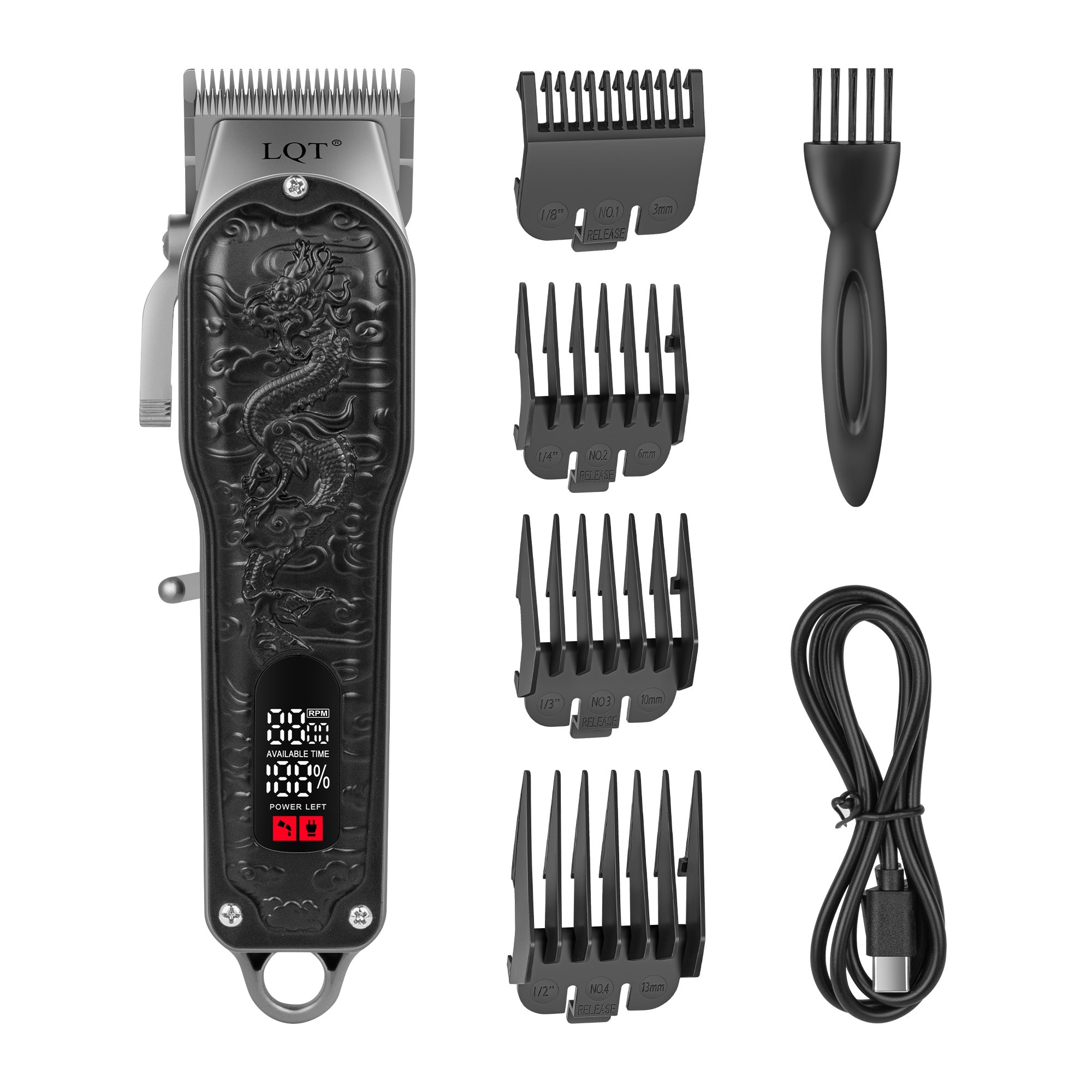 Black Minimalist Carving Series Hair Clipper