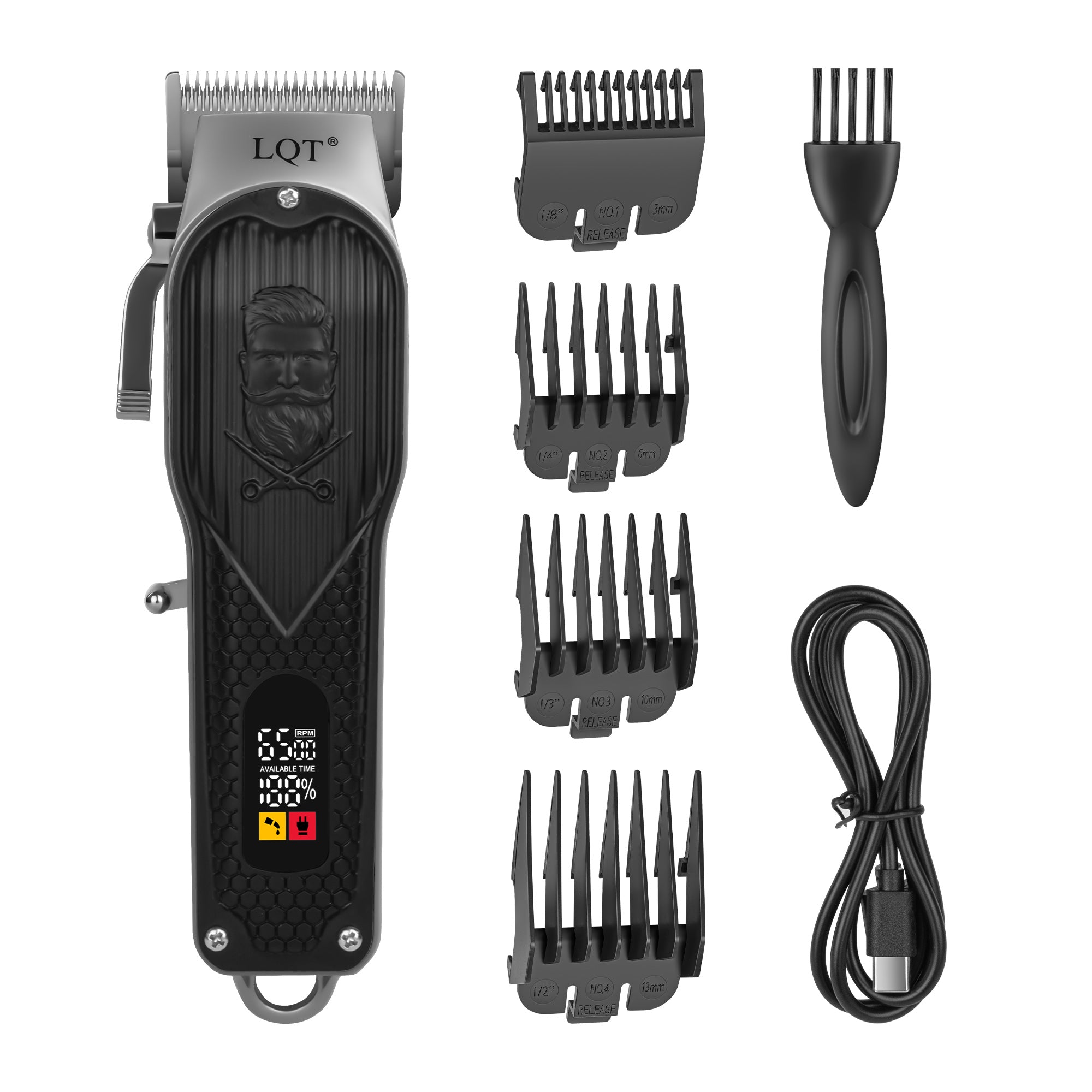 Black Minimalist Carving Series Hair Clipper