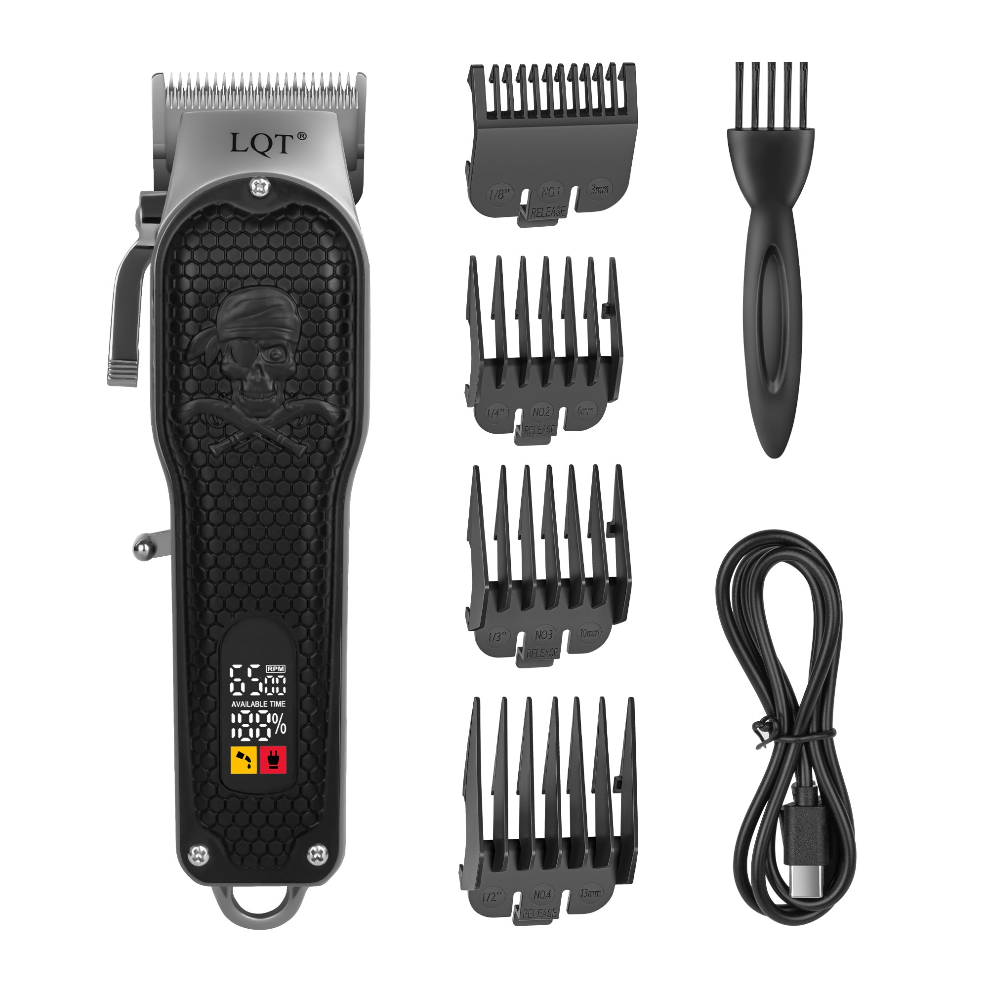 Black Minimalist Carving Series Hair Clipper