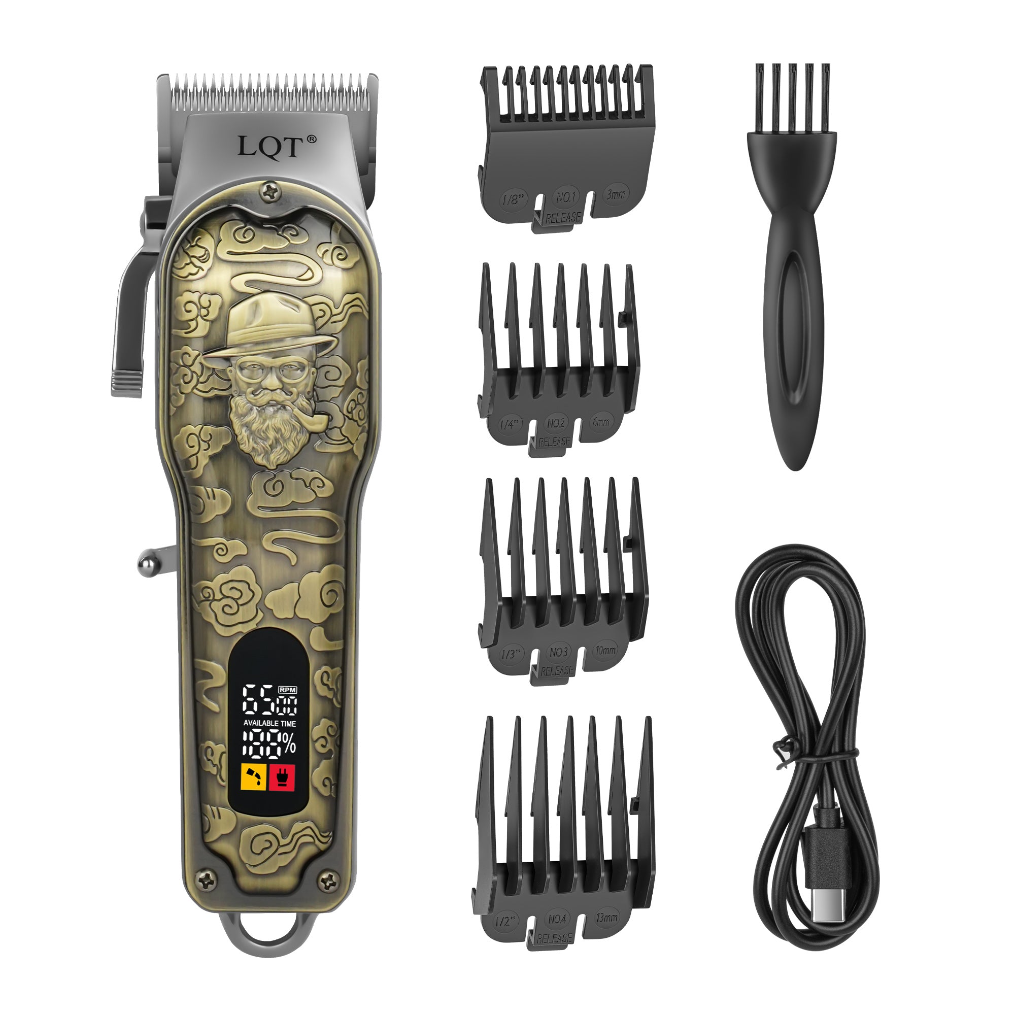 Retro bronze engraving Hair Clipper