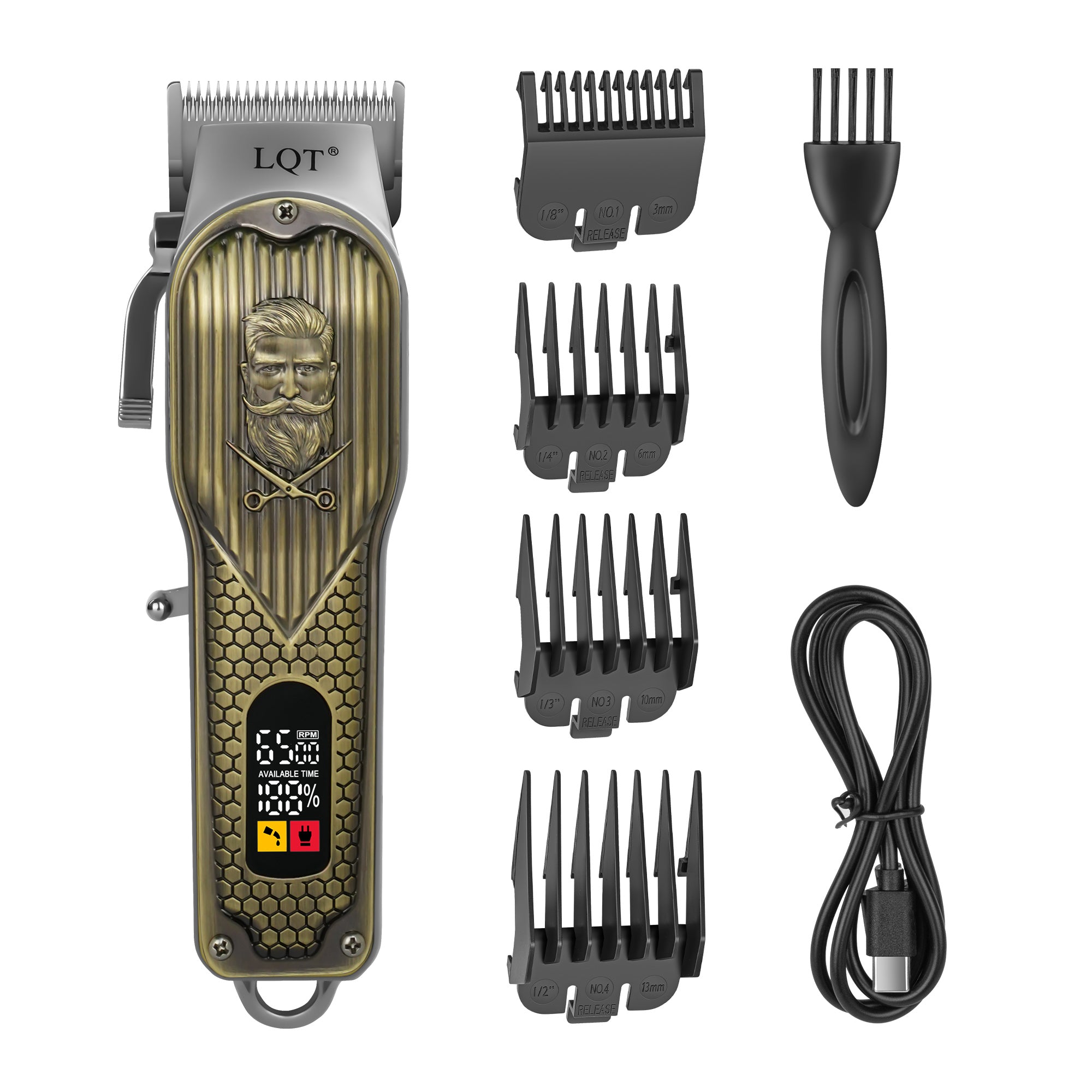 Retro bronze engraving Hair Clipper