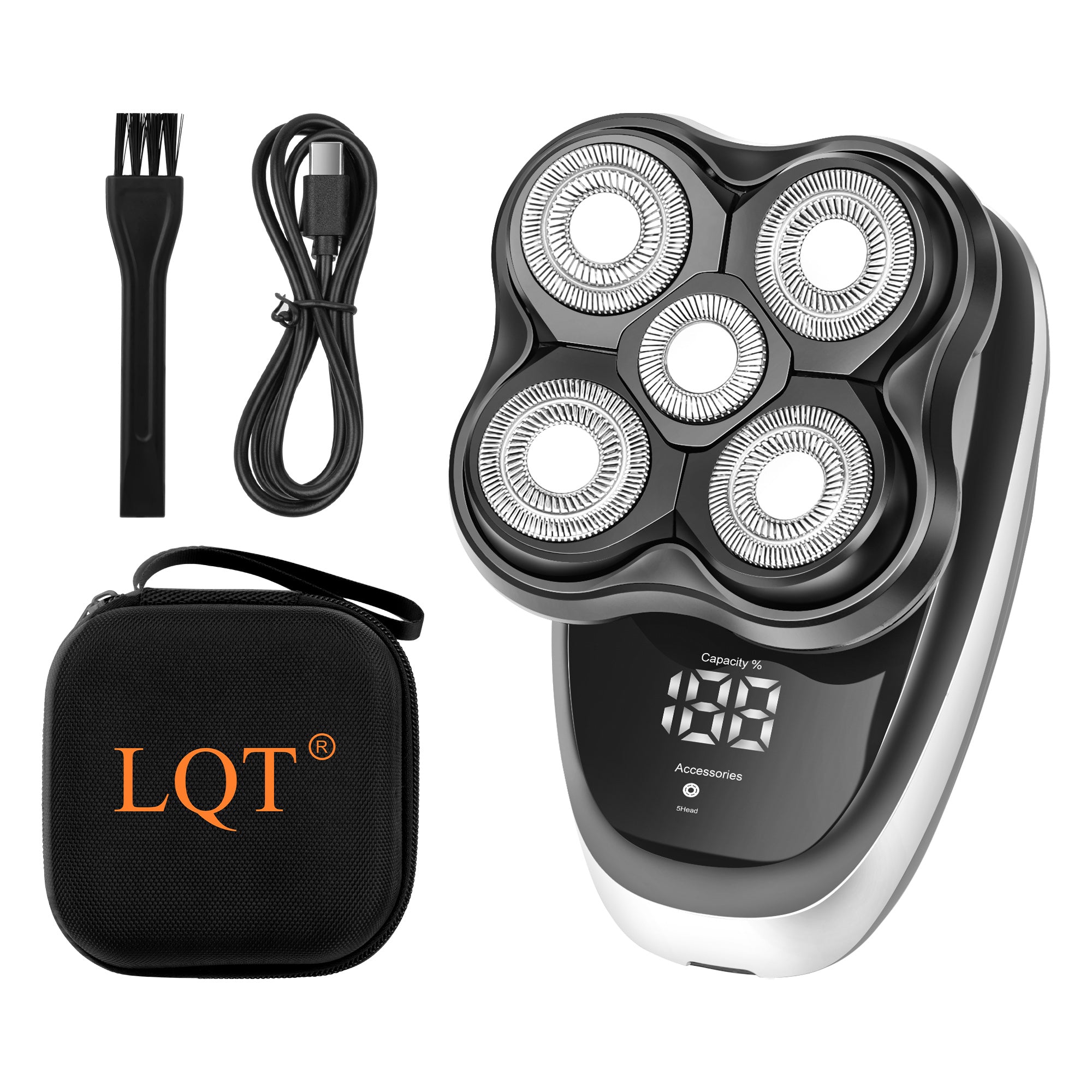 Minimalist Texture Five-Head Digital Electric Shaver