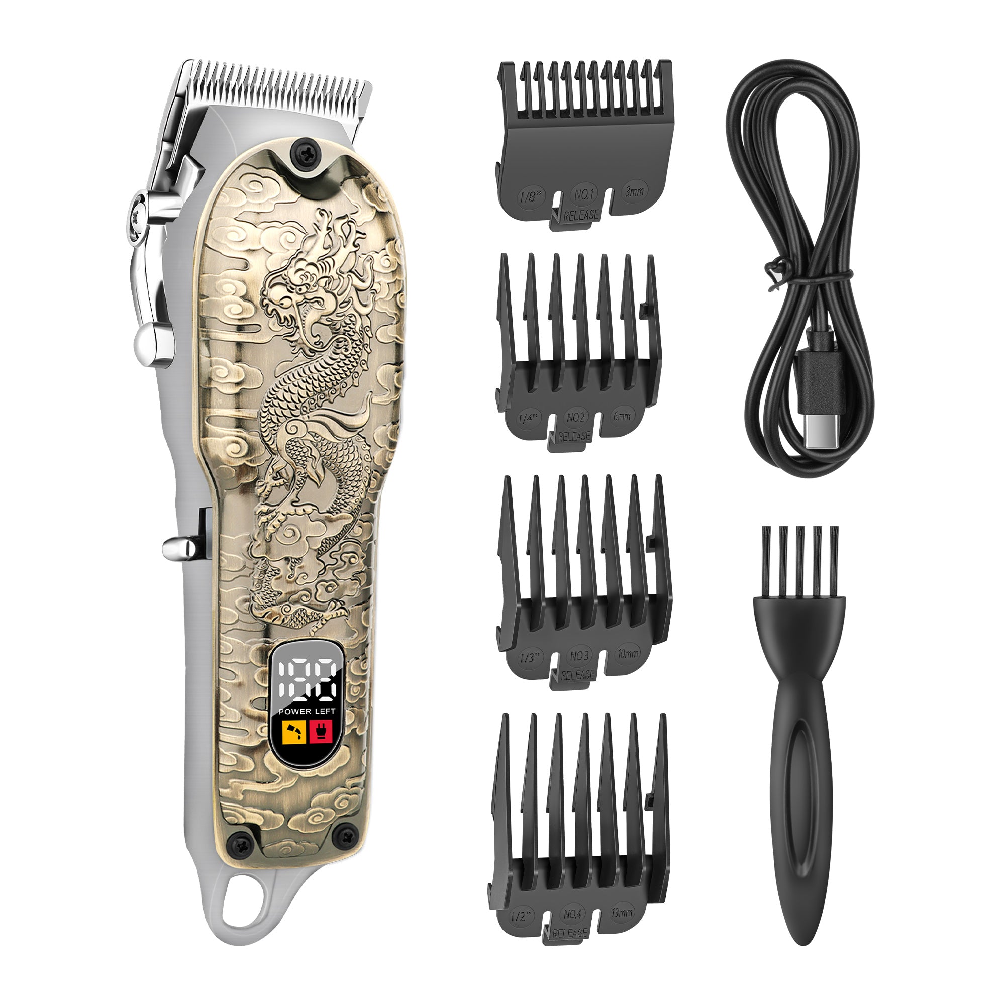 Retro Bronze Relief Digital Hair Clipper